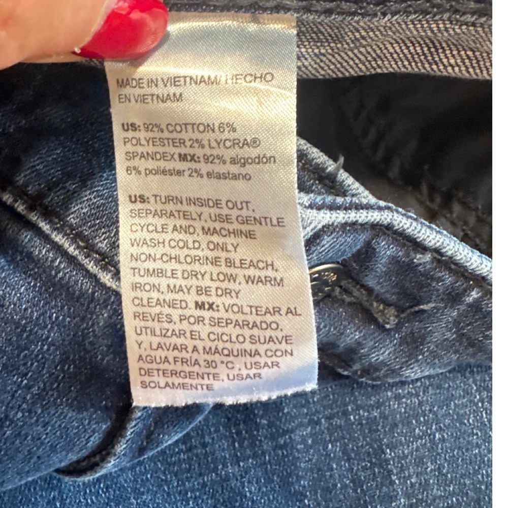 Chico's So Slimming Girlfriend Slim Leg Ankle Jeans Women 14R Dark Wash - Picture 8 of 11
